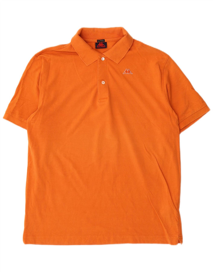 Camisa polo masculina KAPPA grande algodão laranja