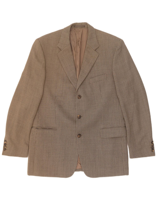 Jaqueta Blazer Masculina Hugo Boss com 3 Botões EU 54 2XL Lã Cinza