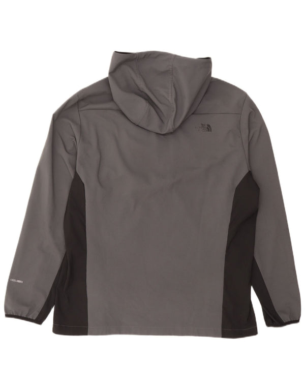 Jaqueta masculina com capuz The North Face XL cinza colorblock