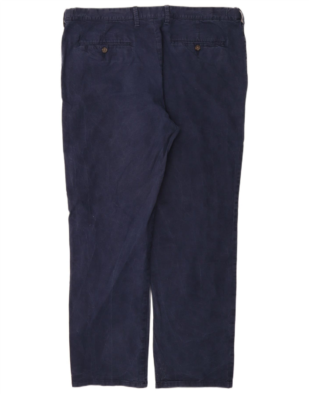 Calça chino masculina reta regular Marks & Spencer W40 L33 azul marinho