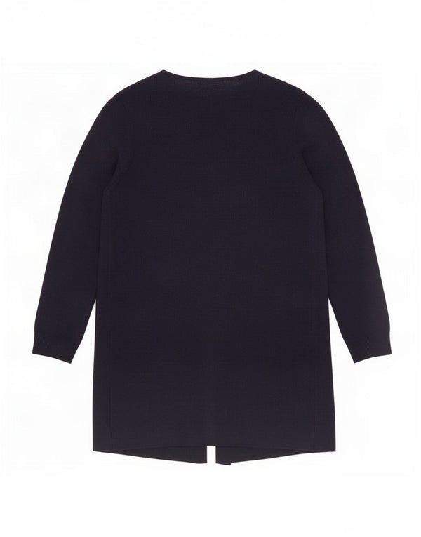 Suéter cardigã aberto feminino Marks & Spencer Reino Unido 12 médio azul marinho acrílico