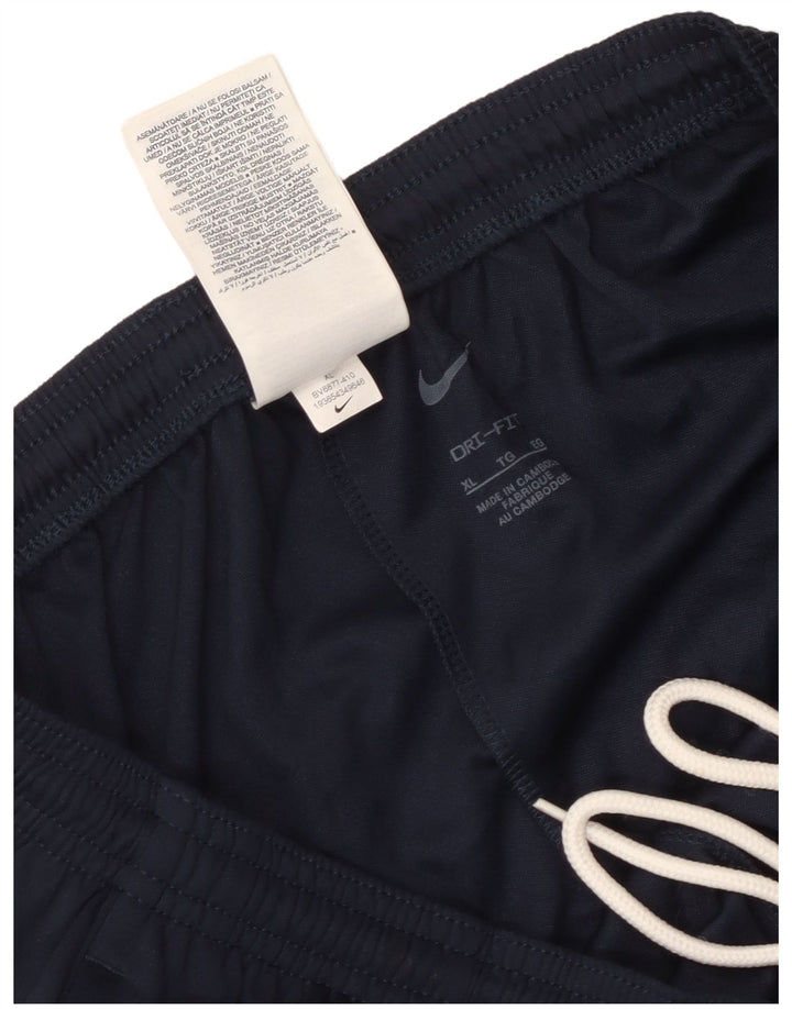 Calça de treino masculina Nike XL azul marinho poliéster esportivo