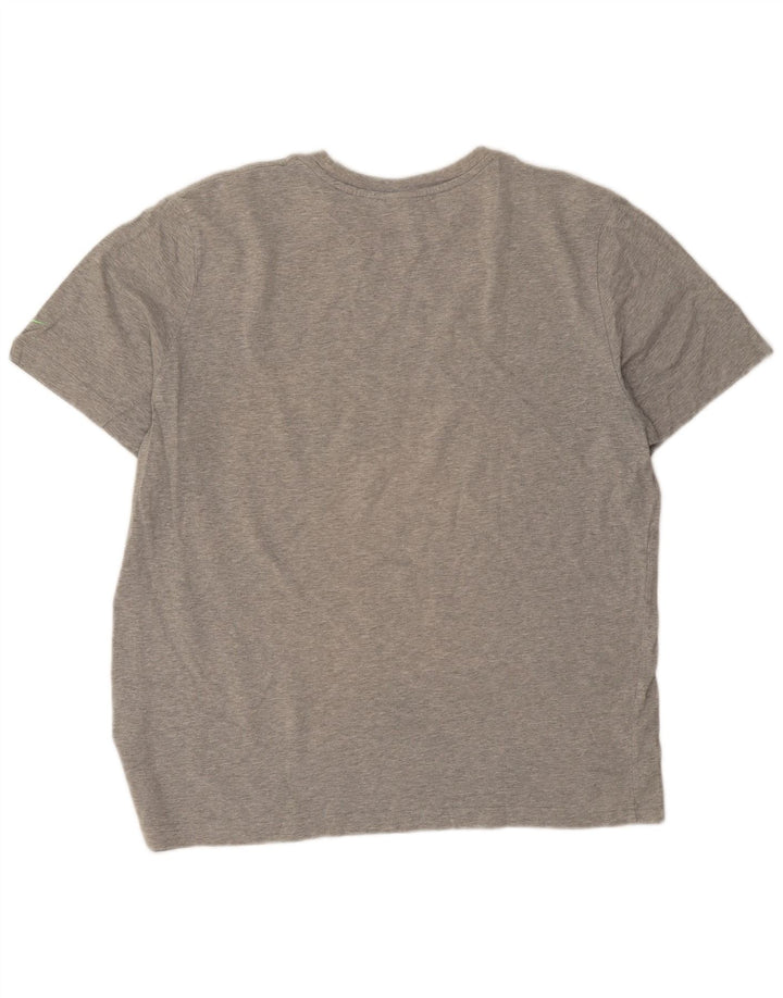Camiseta Nike masculina gráfica grande cinza manchada