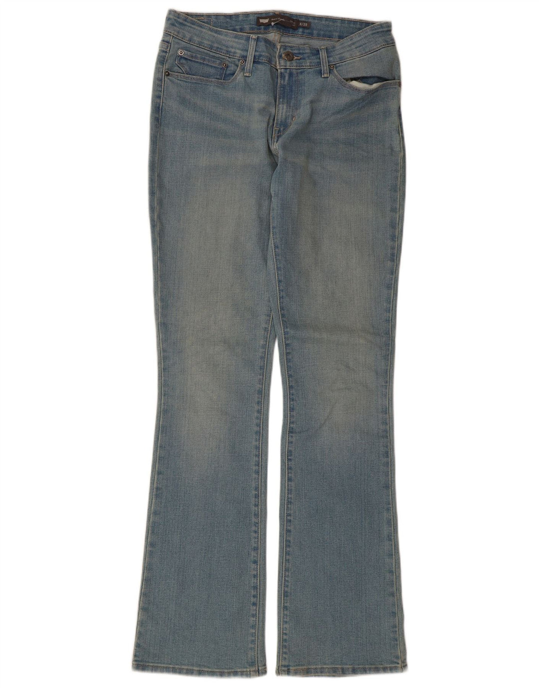 Calça jeans feminina Levi's Demi Curve Mid Rise Bootcut US 8 Médio W29 L32 Azul