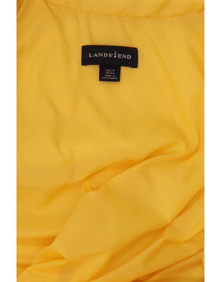 Jaqueta acolchoada masculina Lands End IT 50/52 2XL nylon amarelo