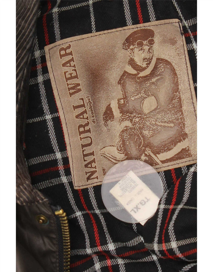 Jaqueta masculina de algodão encerado Conbipel UK 42 XL poliéster cáqui