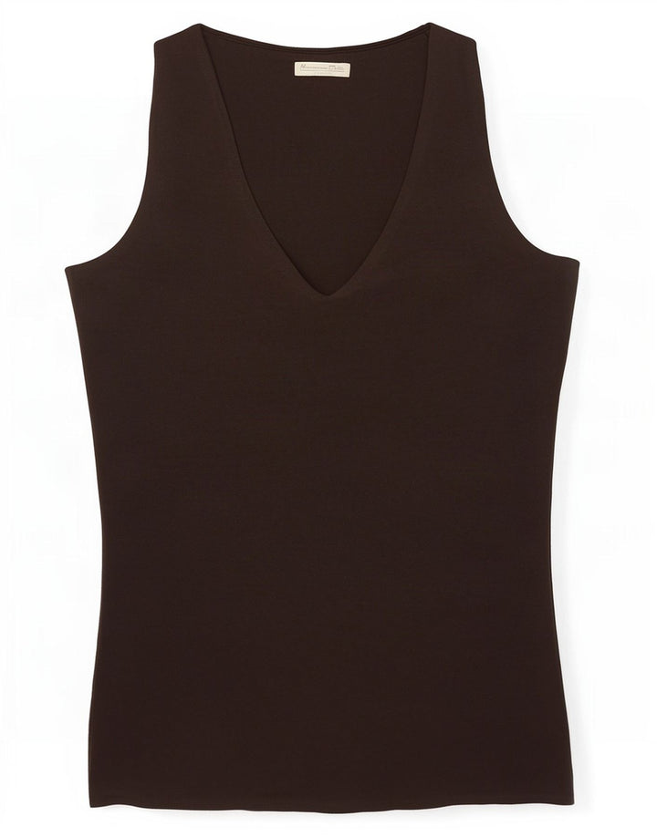Colete feminino Massimo Dutti UK 8 pequeno marrom