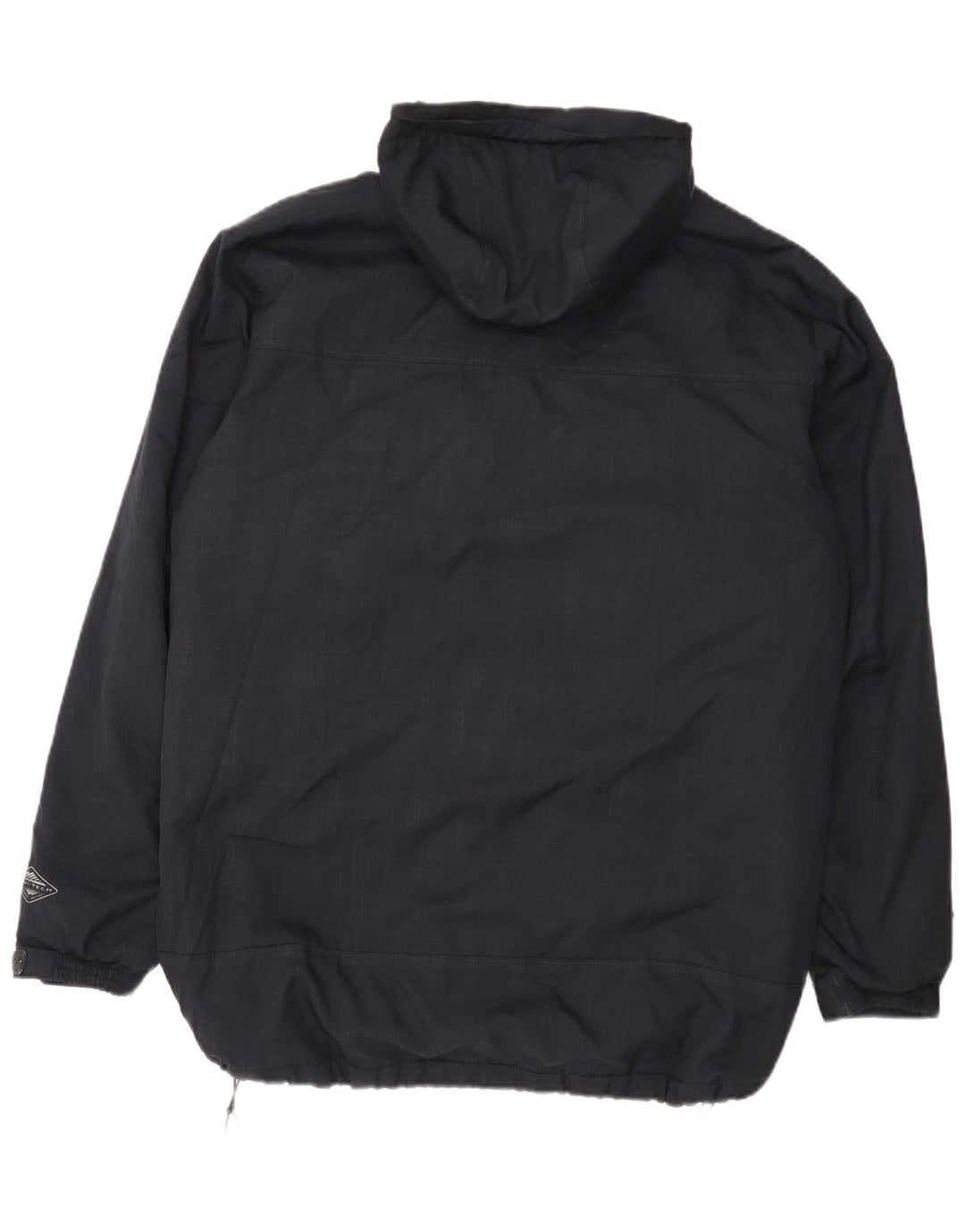 Jaqueta corta-vento masculina Columbia com capuz Reino Unido 40 grande poliéster azul marinho