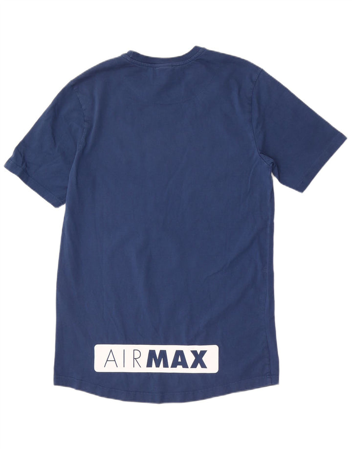 Camiseta gráfica masculina NIKE Top grande algodão azul