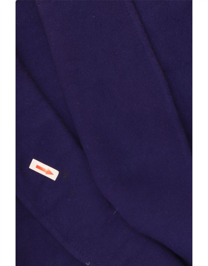 Casaco feminino vintage oversized com peito duplo IT 42 lã roxa média