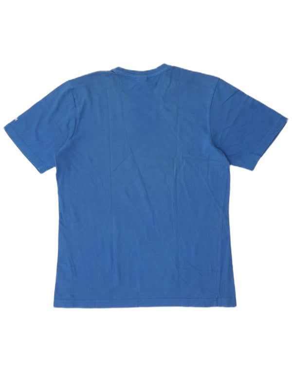 Reebok Mens Graphic T-Shirt Top Médio Algodão Azul