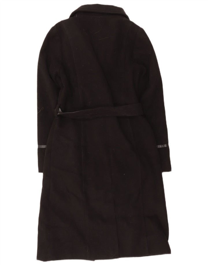 Sobretudo feminino Oasis UK 10 pequeno poliéster preto