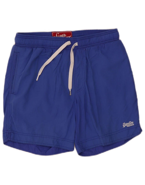 Shorts de natação masculino SUPERDRY médio azul nylon