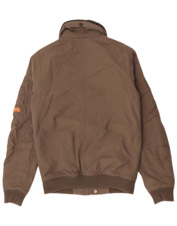 Jaqueta bomber masculina Jack & Jones Reino Unido 34 XS algodão cáqui