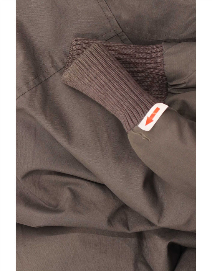 Jaqueta bomber masculina Woolrich acolchoada com capuz Reino Unido 40 algodão cinza grande
