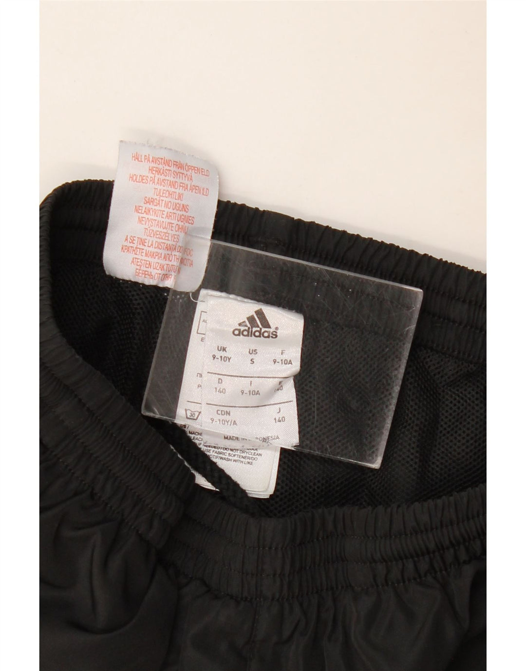 Adidas meninos calças de treino joggers 9-10 anos preto poliéster