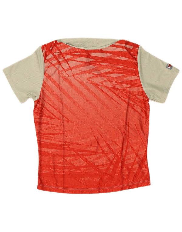 Camiseta gráfica feminina Nike UK 10/12 médio vermelho colorblock poliéster