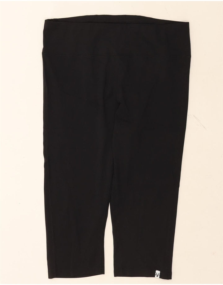 Leggings capri femininas Marks & Spencer Reino Unido 16 grande poliéster preto