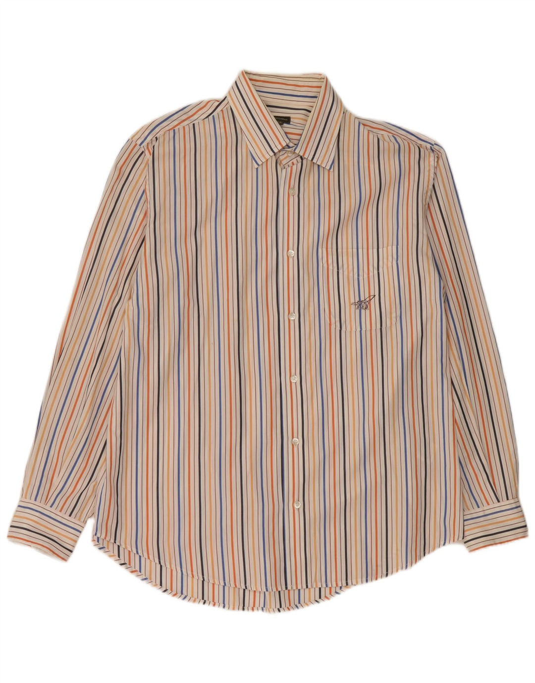 Camisa masculina Henry Cottons tamanho 43 grande algodão listrado multicolorido