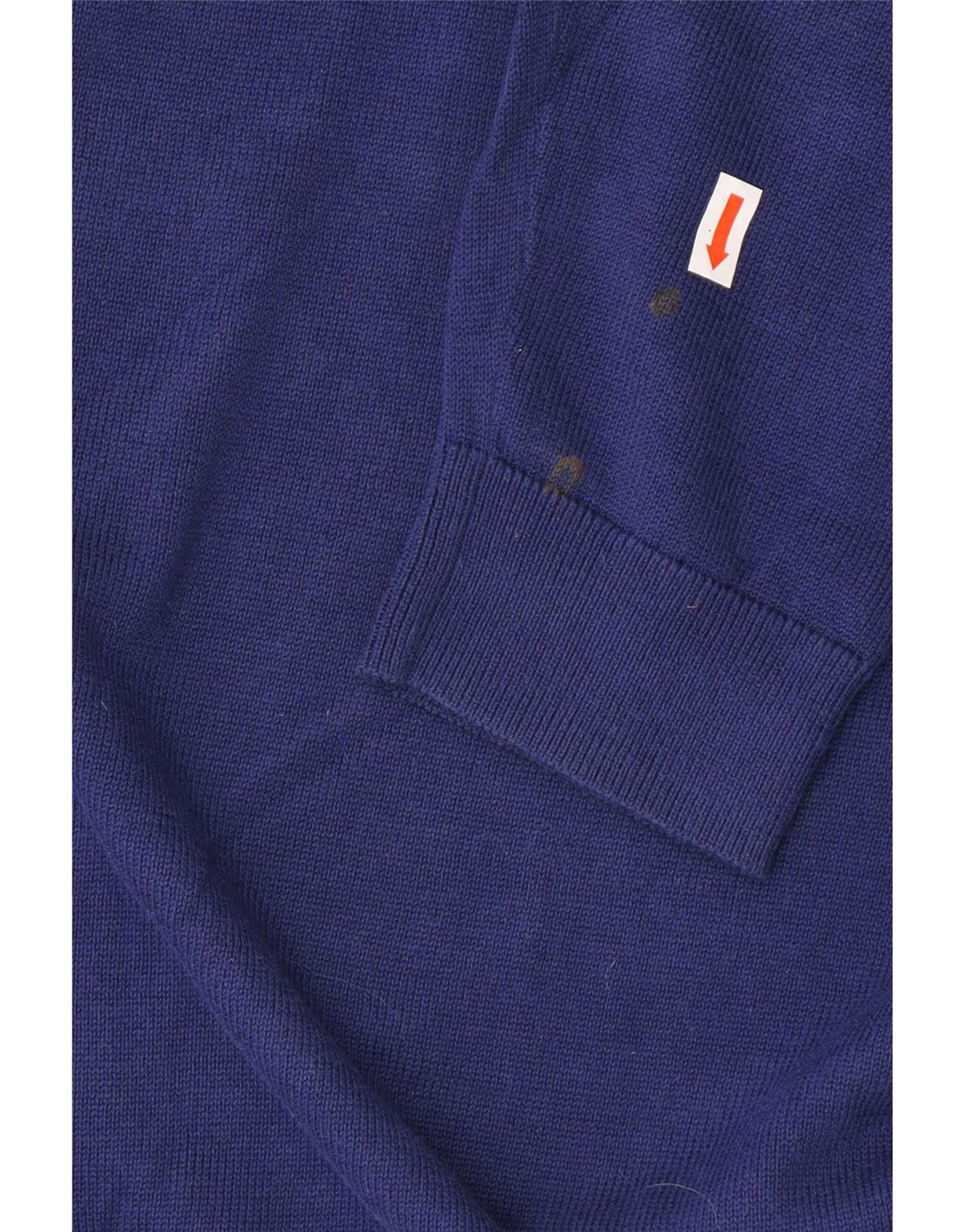 Suéter masculino REISS com decote em V grande algodão azul