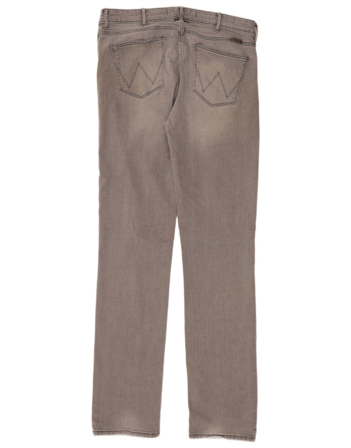 Wrangler feminino Drew Straight Jeans W32 L34 cinza algodão