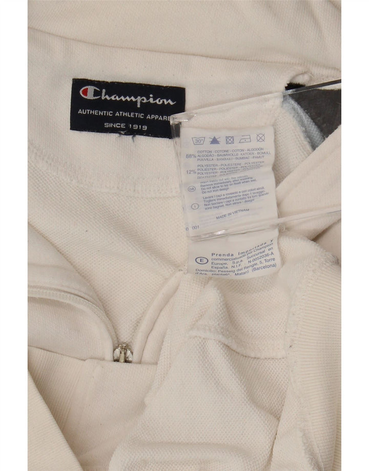 Jaqueta feminina Champion UK 16 grande bloco colorido branco
