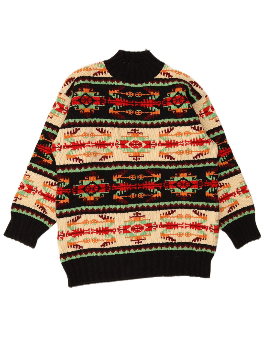 Suéter feminino Kookai com gola tartaruga Reino Unido 16 grande multicolorido