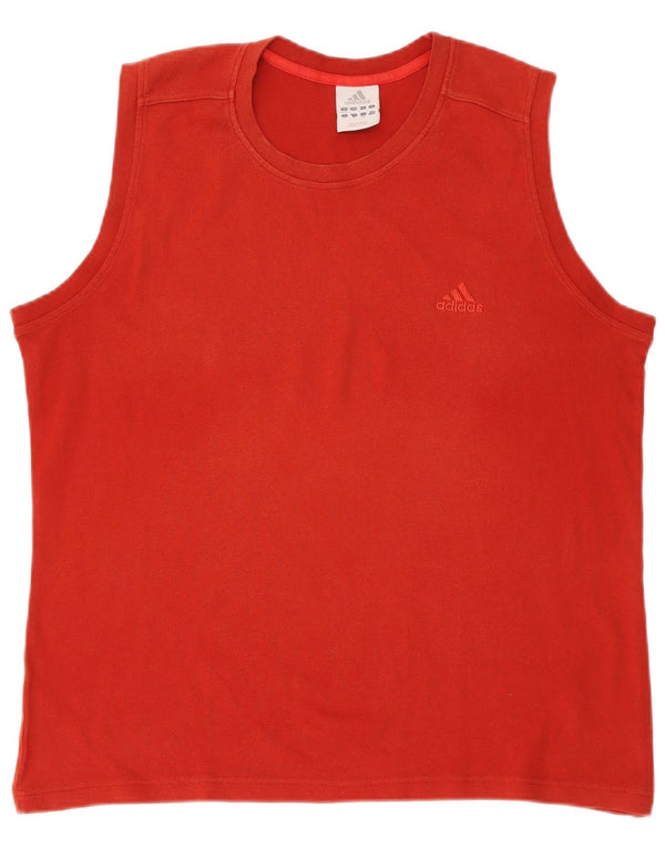 Adidas Mens Vest Top UK 46/48 XL Vermelho Algodão