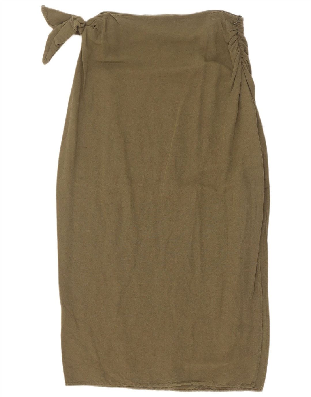 Saia midi feminina Zara médio W28 cáqui