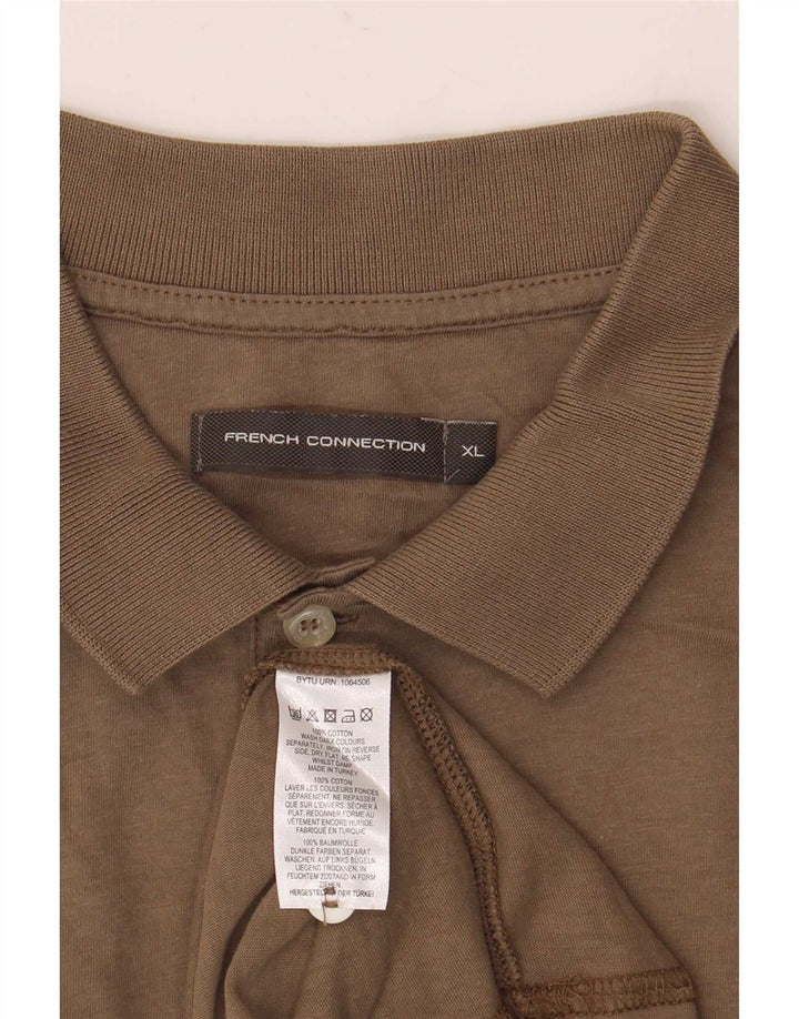 Camisa polo masculina French Connection XL algodão marrom