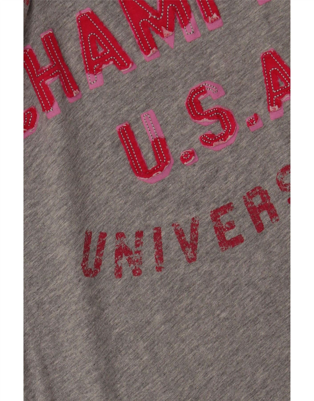 Top feminino Champion Heritage Fit gráfico manga 3/4 Reino Unido 14 cinza médio