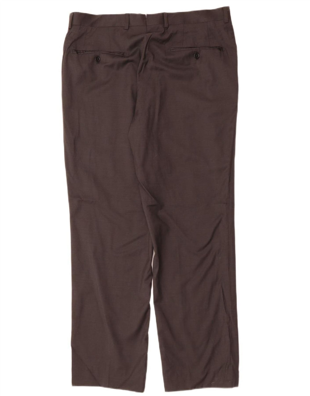 Calça masculina reta MASSIMO DUTTI UE 42 grande W32 L32 lã preta