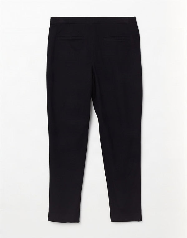 Calças cortadas justas femininas John Lewis Reino Unido 12 médio W30 L25 azul marinho