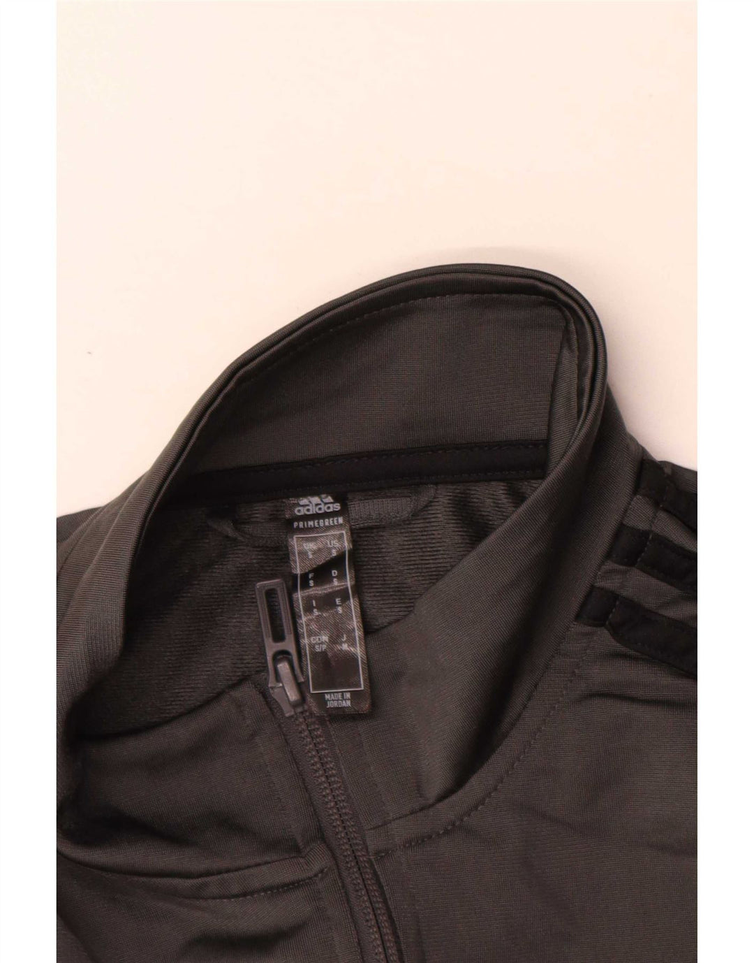 Adidas Mens Tracksuit Top Jacket Pequeno Poliéster Cinza