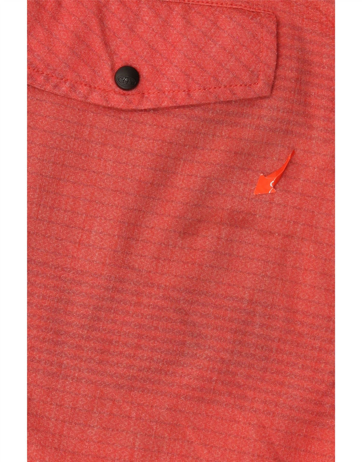 Animal Mens Chino Shorts W34 Grande Algodão Riscas Laranja