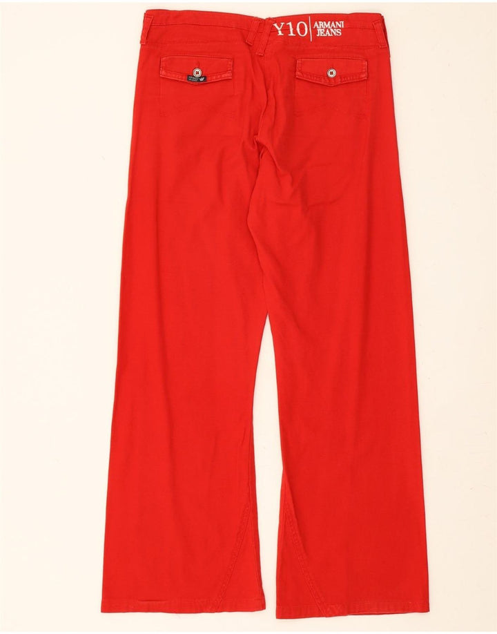 ARMANI Womens Loose Jeans W30 L29 Red Cotton Vintage Armani and Second-Hand Armani from Messina Hembry 
