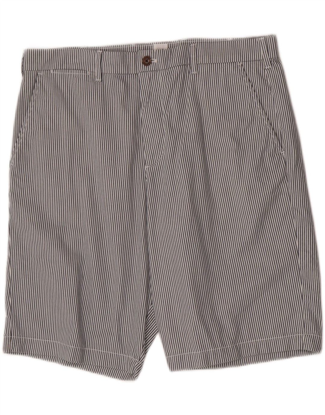 Shorts Chino Masculino Gap W36 Grande Algodão Listrado Azul