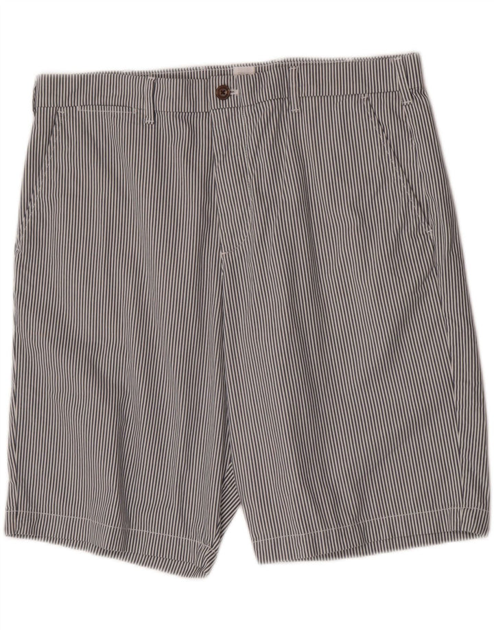 Shorts Chino Masculino Gap W36 Grande Algodão Listrado Azul