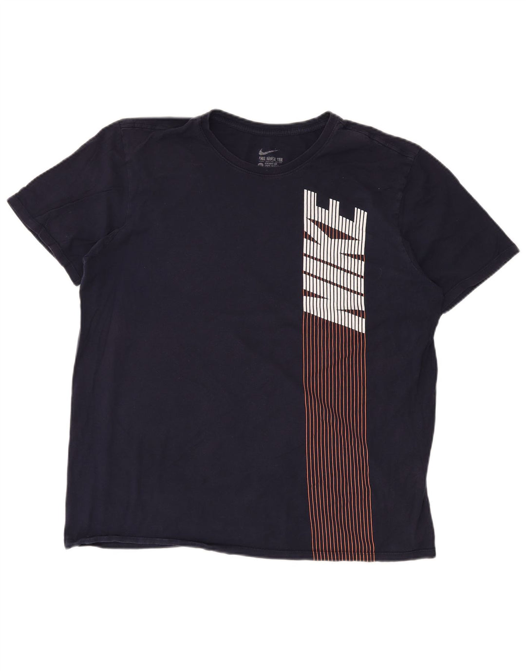 Camiseta gráfica masculina NIKE Top XL azul marinho algodão