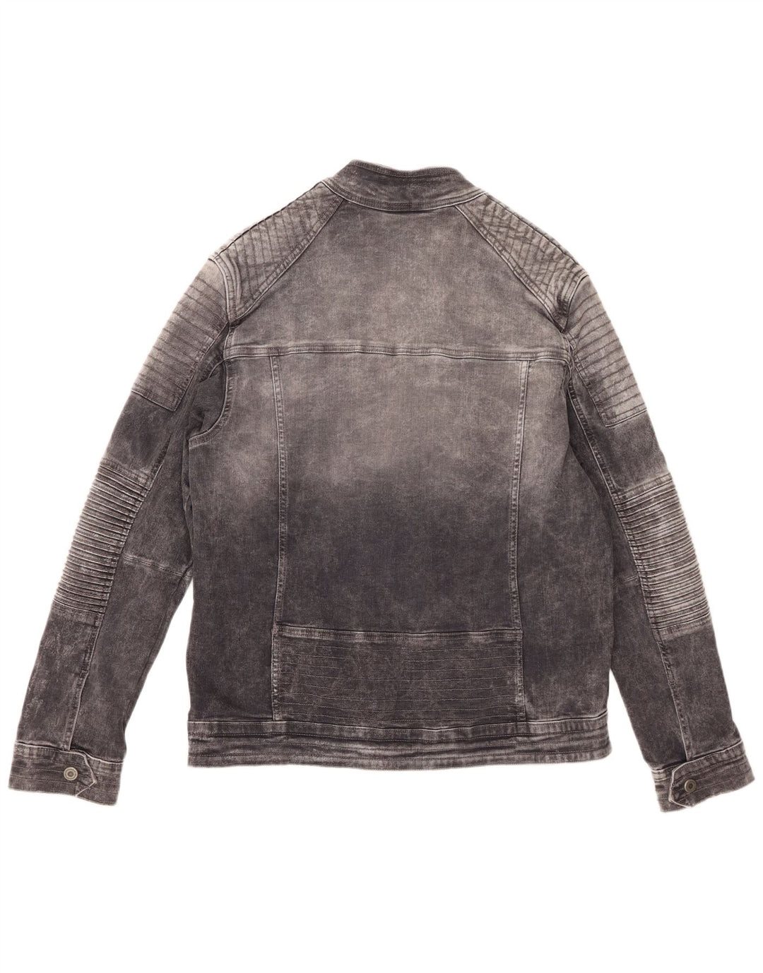 Jaqueta jeans masculina Tom Tompson para motociclista Reino Unido 42 XL algodão cinza