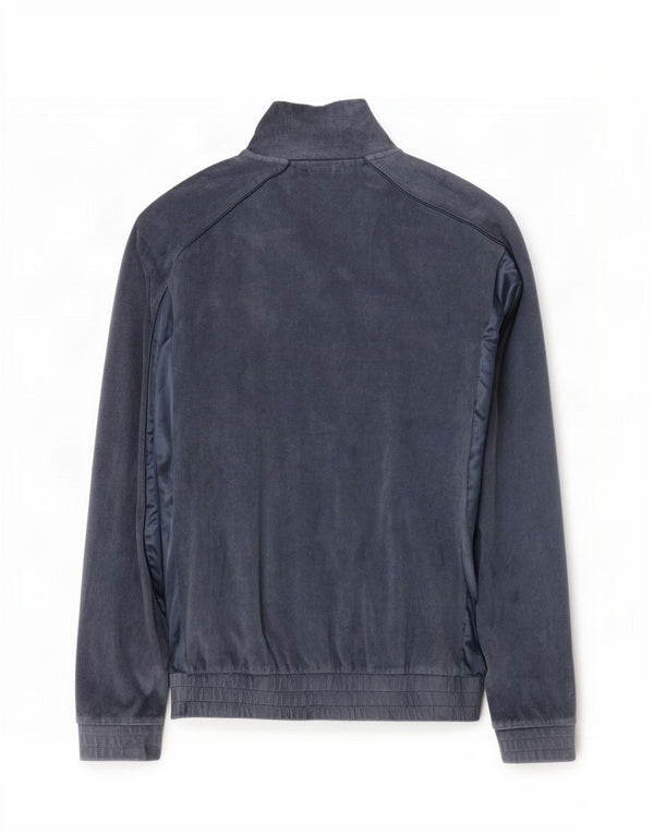 Reebok Womens Velvet Tracksuit Top Jacket UK 10 Pequeno Algodão Cinza