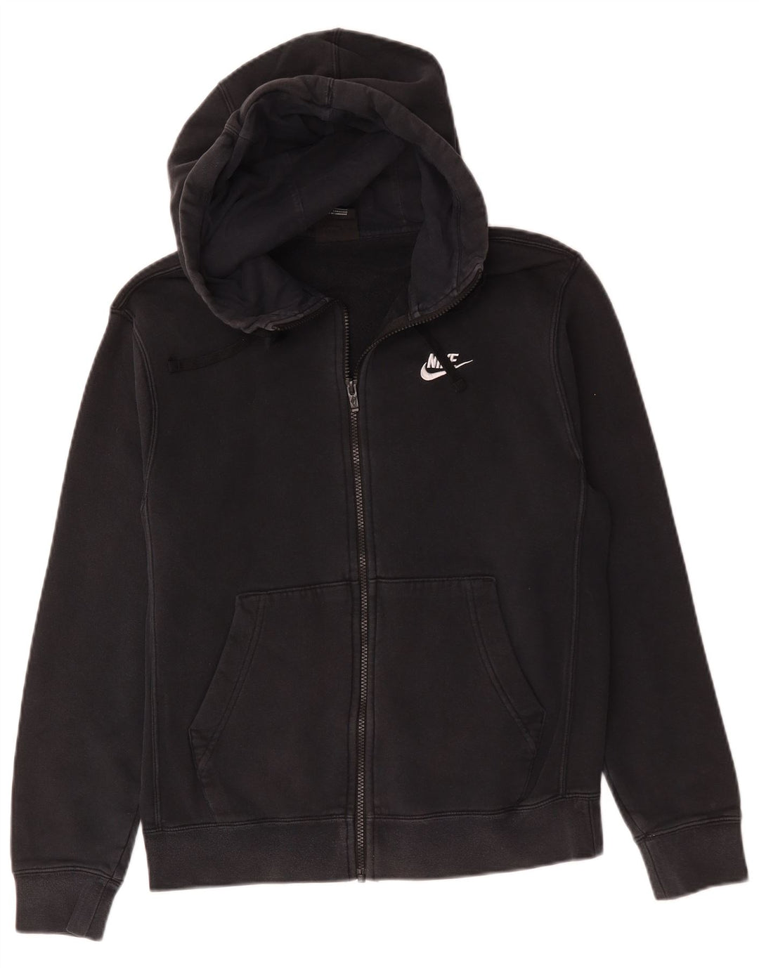 Suéter Nike Masculino Zip com Capuz Pequeno Algodão Preto