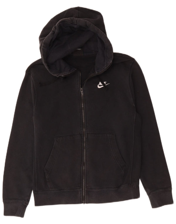Nike Mens Zip Hoodie Sweater Small Black Cotton