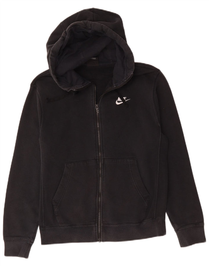 Suéter Nike Masculino Zip com Capuz Pequeno Algodão Preto