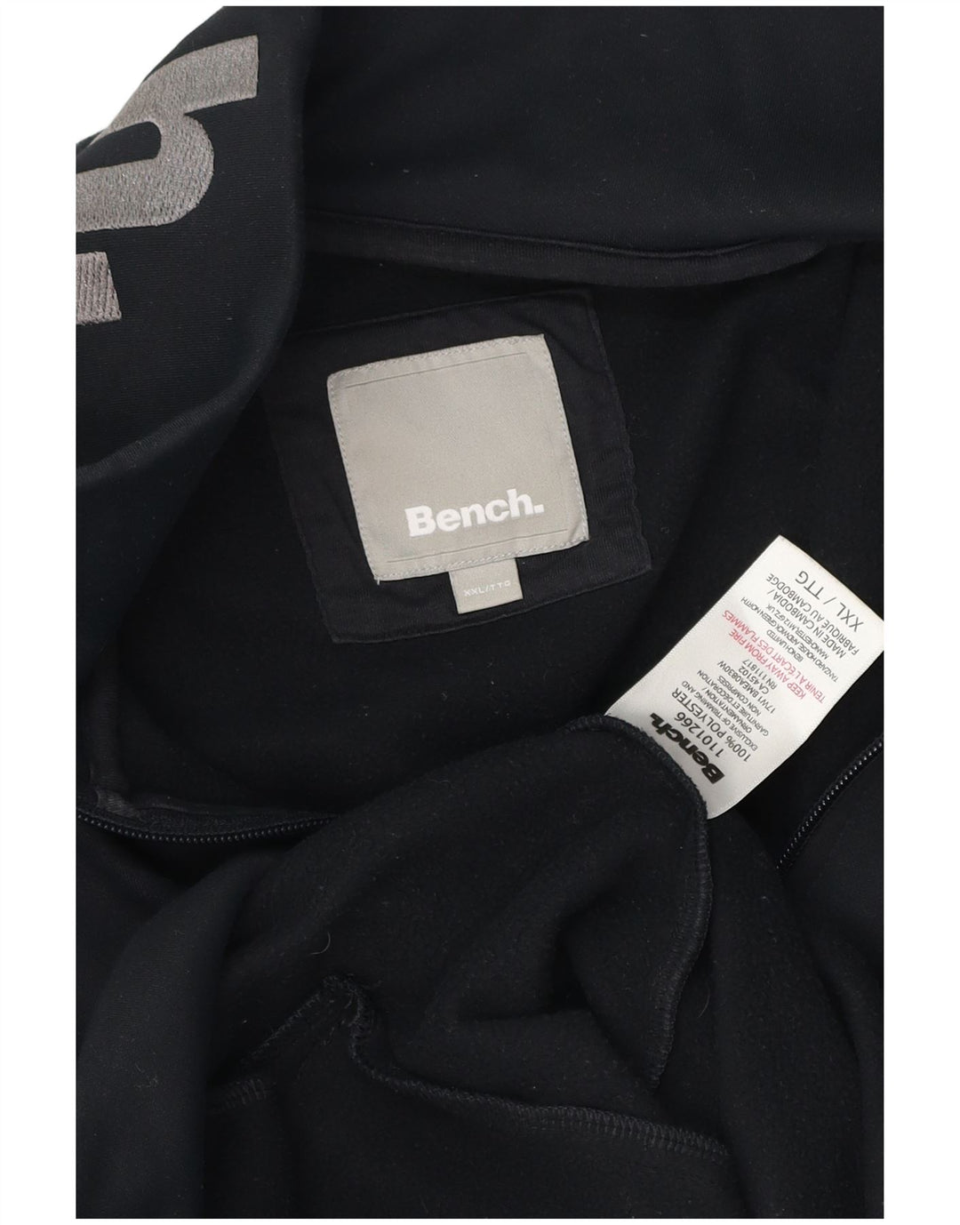 Bench Mens Graphic Treino Top Jacket 2XL Poliéster Preto