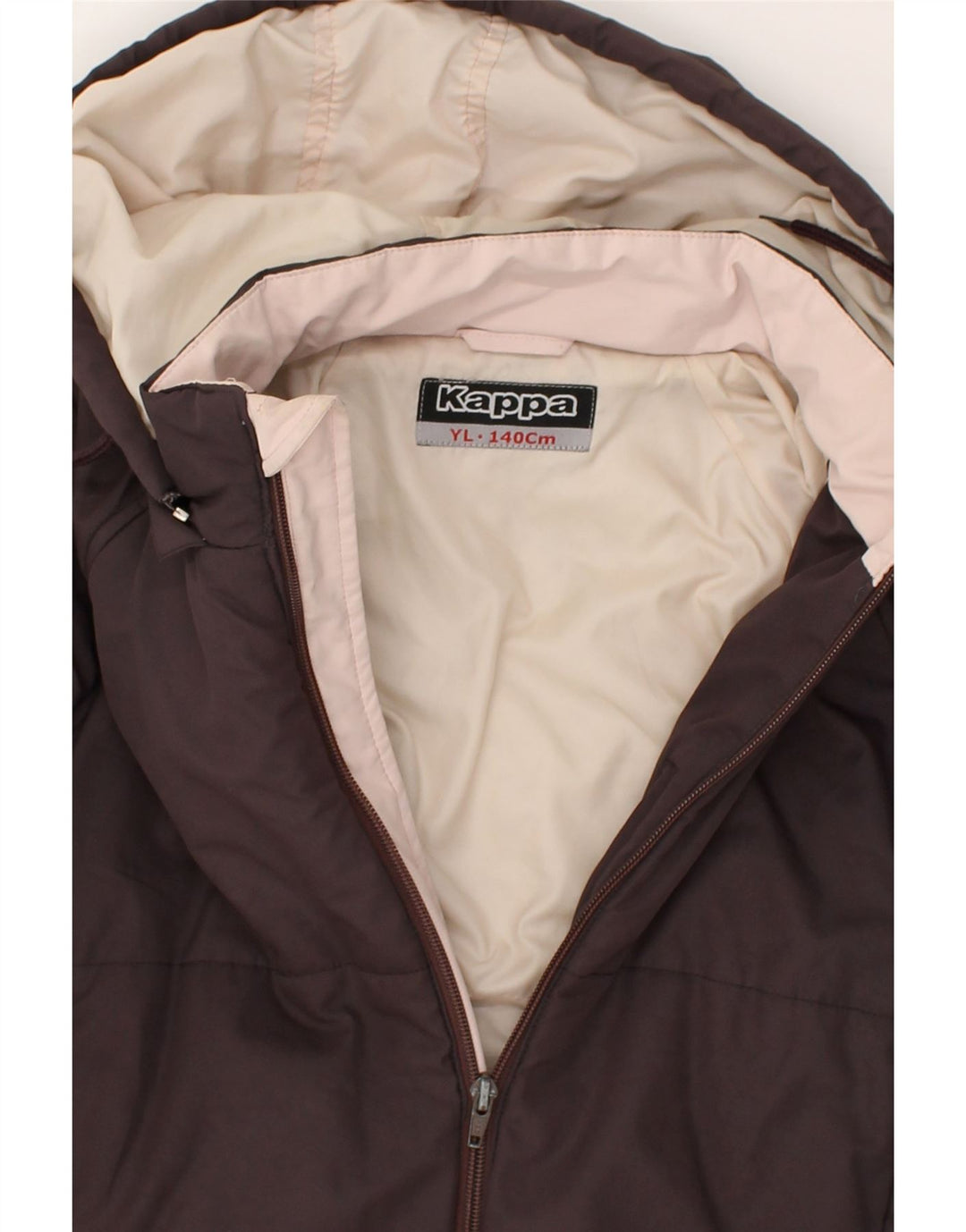 KAPPA Girls Hooded Padded Jacket 9-10 Years large Grey Polyester | Vintage Kappa | Thrift | Second-Hand Kappa | Used Clothing | Messina Hembry 
