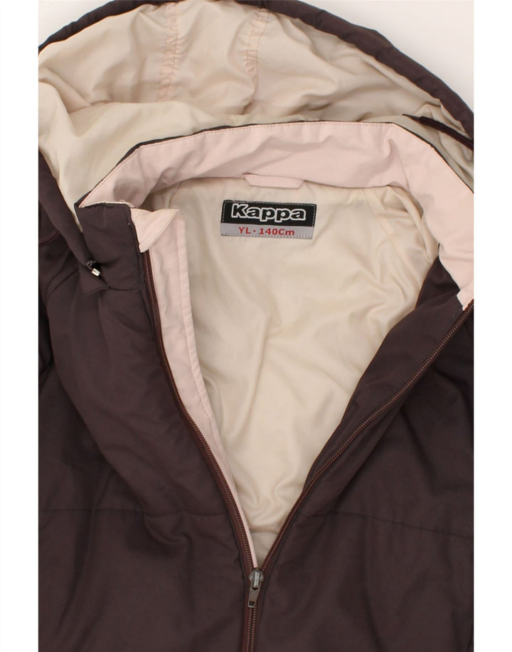 KAPPA Girls Hooded Padded Jacket 9-10 Years large Grey Polyester | Vintage Kappa | Thrift | Second-Hand Kappa | Used Clothing | Messina Hembry 