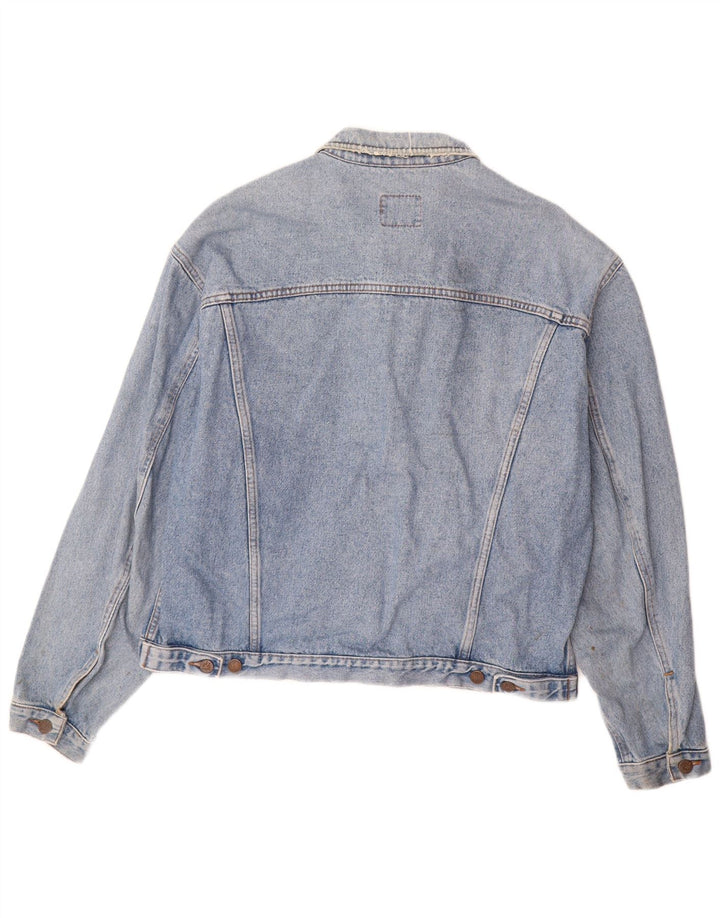 Jaqueta jeans masculina BENETTON IT 52 XL algodão azul