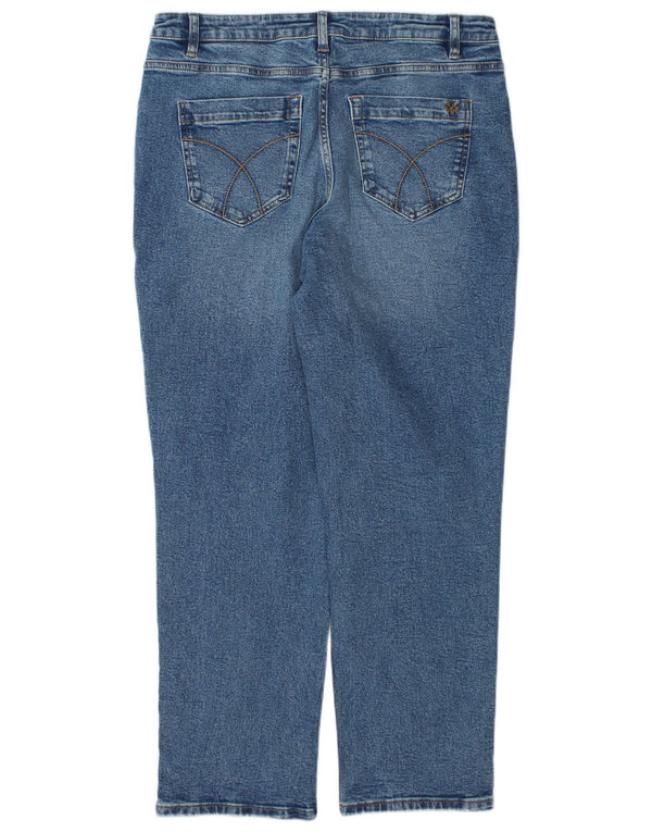 Crew Clothing Womens Straight Jeans UK 12 Médio W34 L28 Azul Algodão