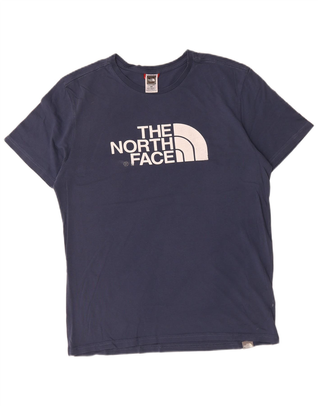 Camiseta gráfica masculina The North Face Top médio algodão azul marinho